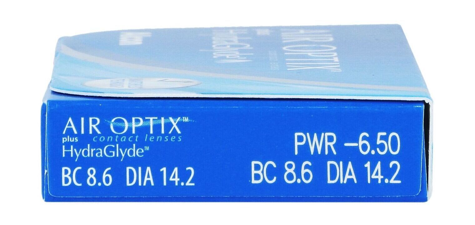 Air Optix Plus HydraGlyde - Boîte de 6 - Lentilles Mensuelle