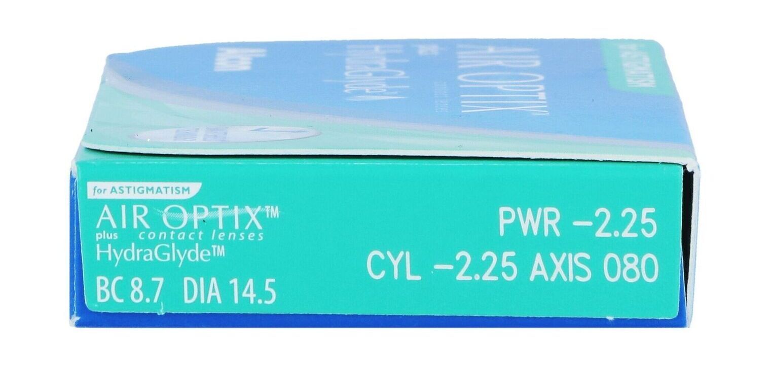AIR OPTIX HydraGlyde Astig - Boîte de 6 - Lentilles Mensuelle