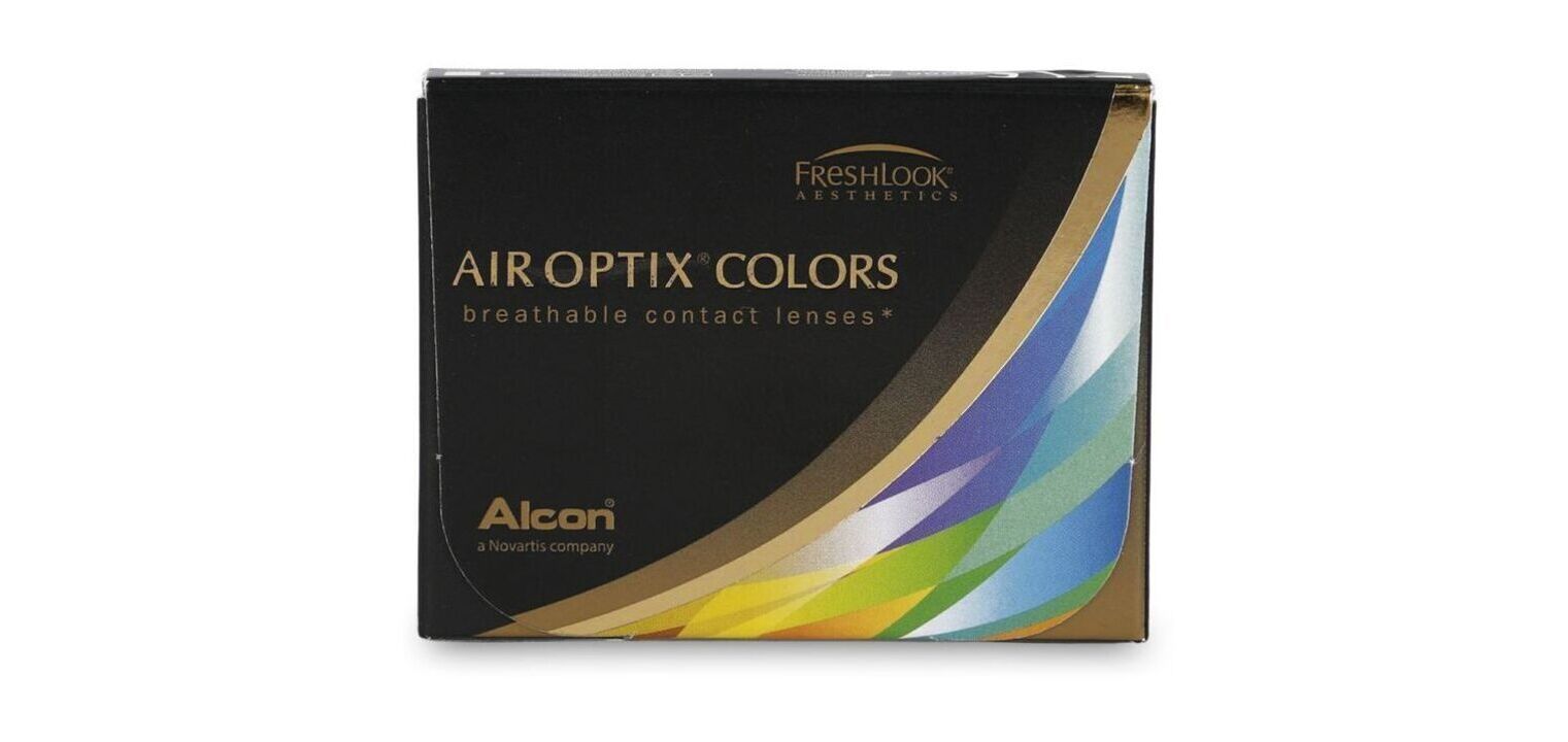 Colored contact Lense AirOptix Colors Blue Monthly Spheric - Pack of 2