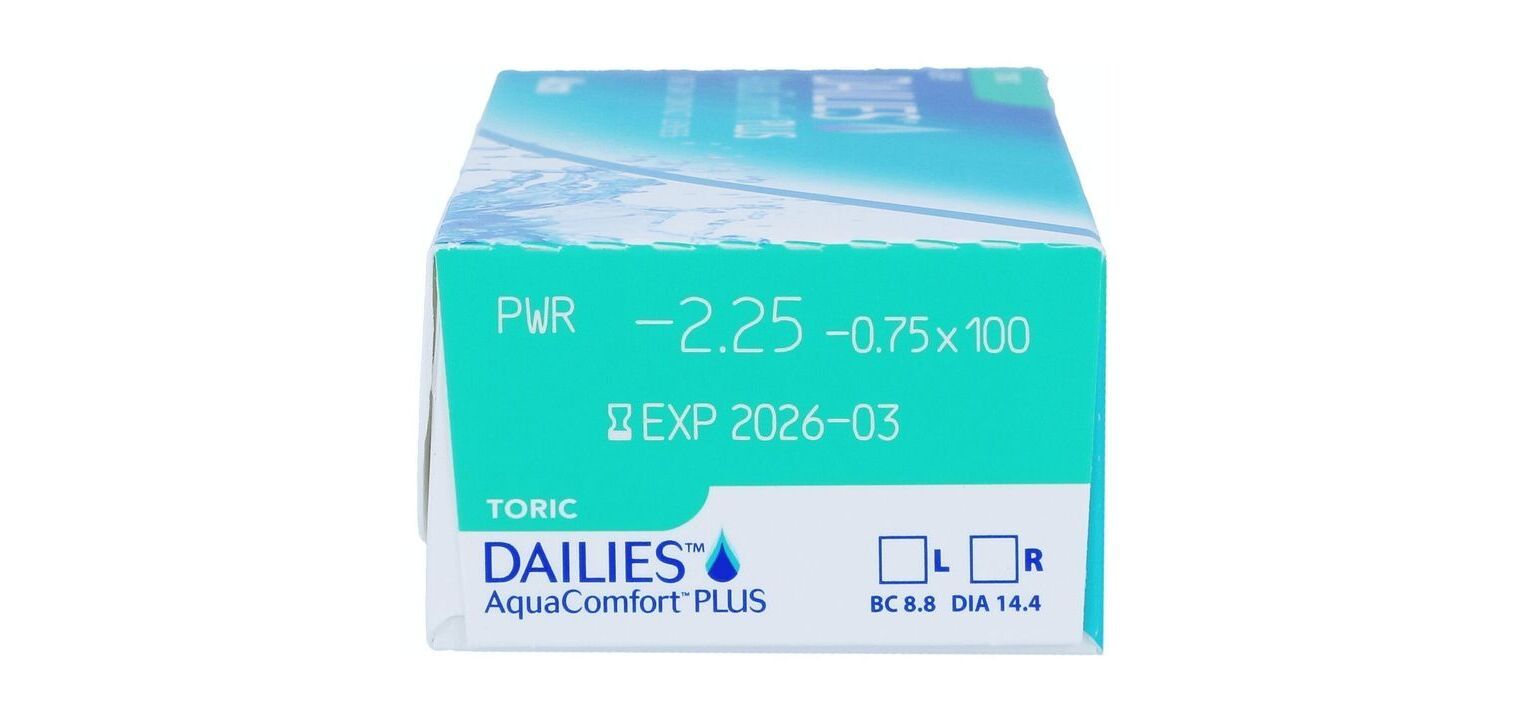 Dailies AquaComfort Plus Toric - Boîte de 30 - Lentilles Journalière