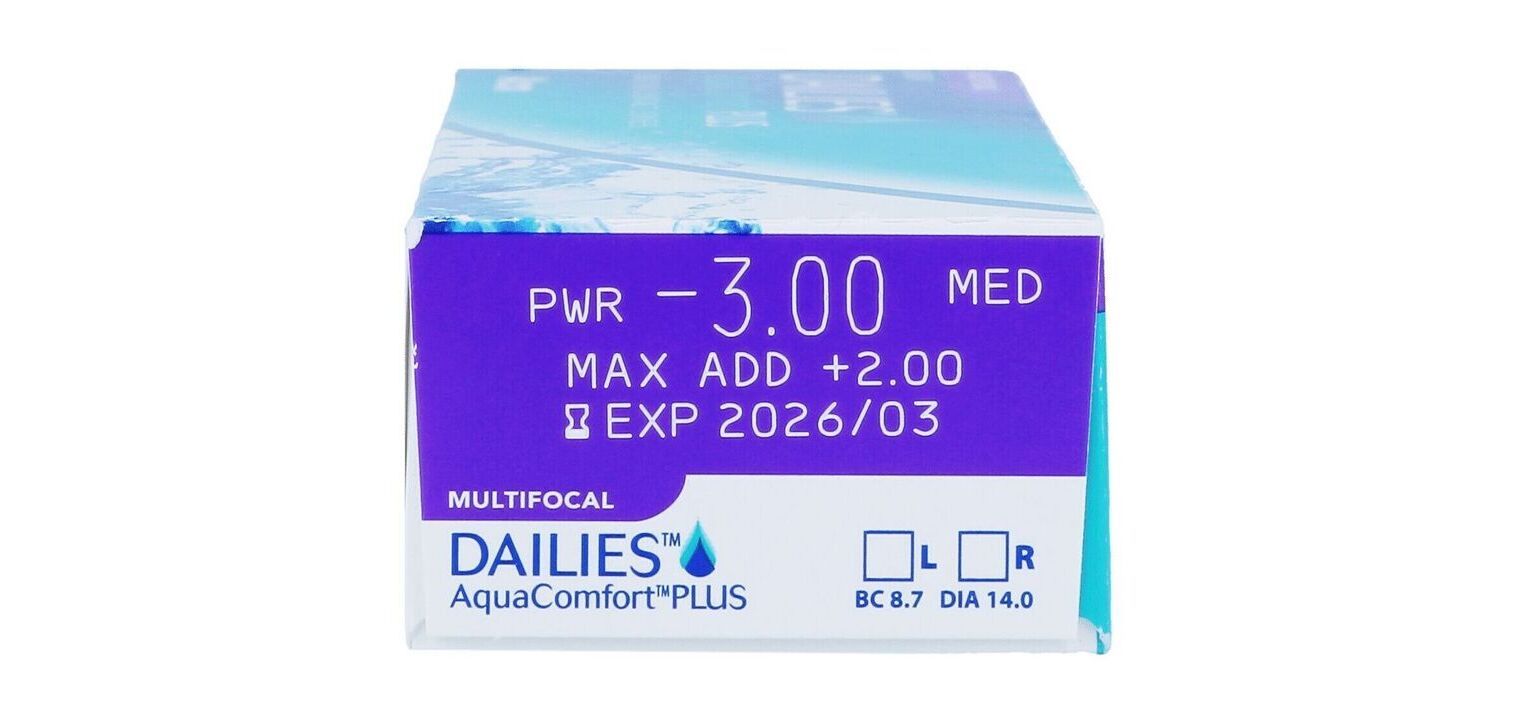 Dailies AquaComfort Plus Multifocal - Boîte de 30 - Lentilles Journalière