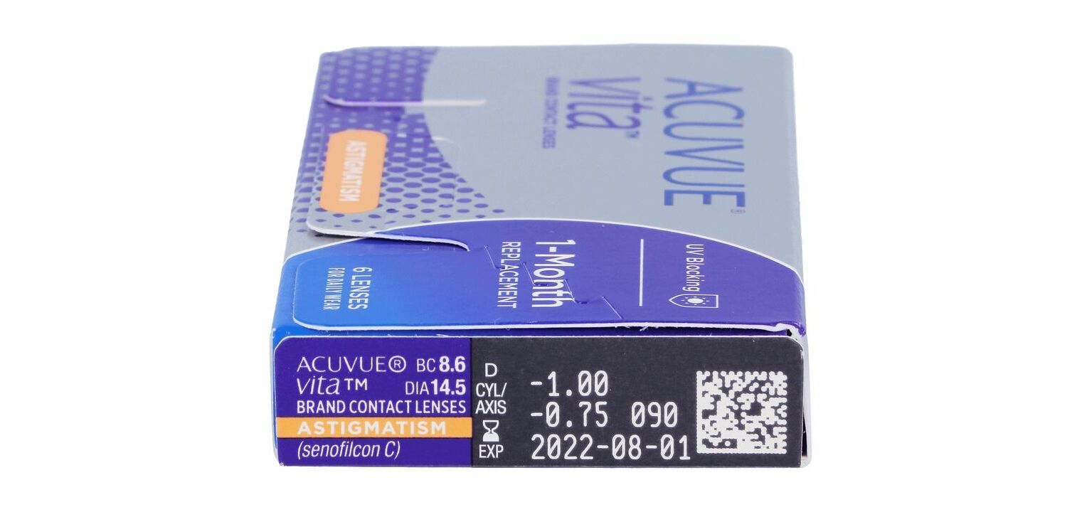 Acuvue Vita for Astigmatism - Pack of 6 - Monthly Contact lenses