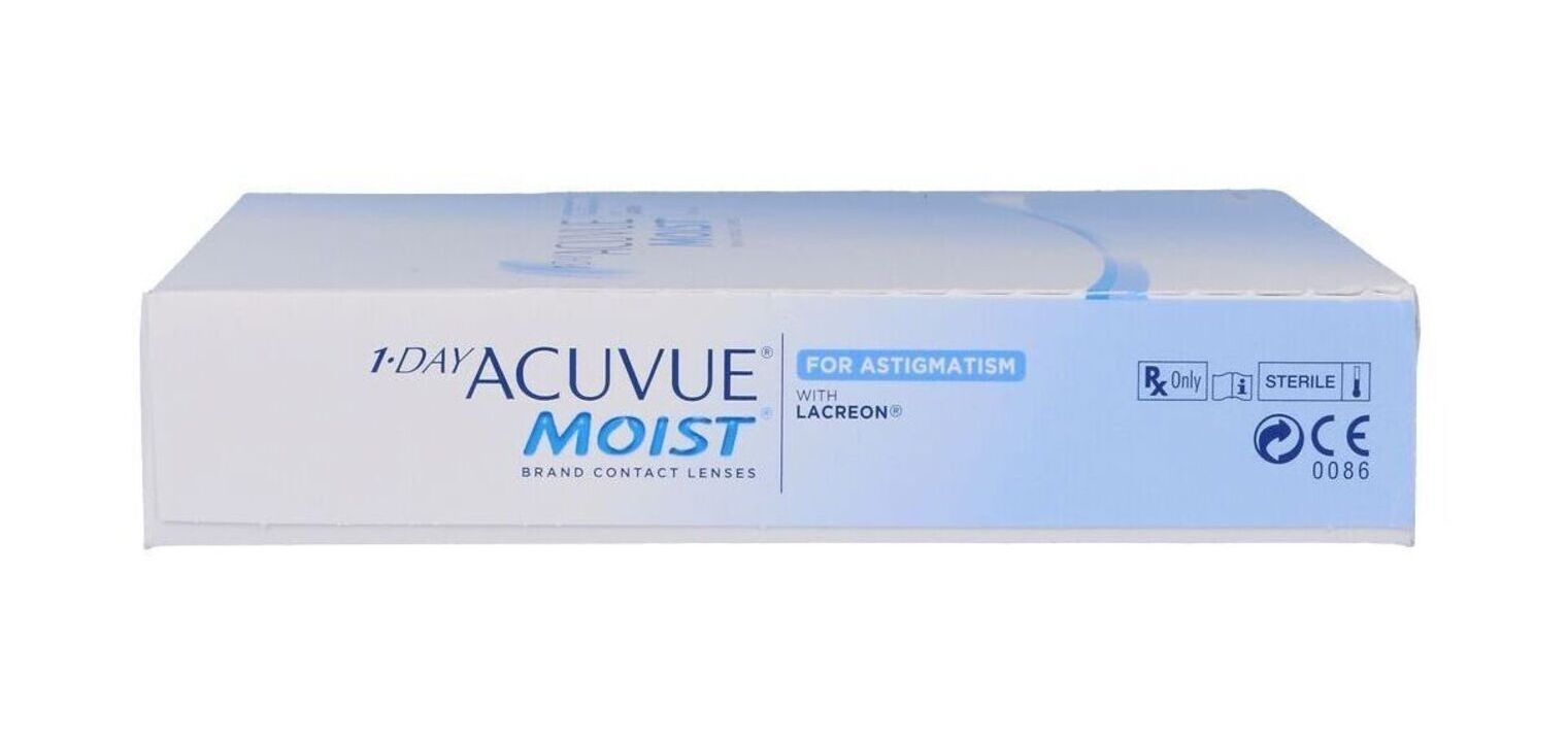 1Day Acuvue Moist For Astigmatism - 90er Schachtel - Tageslinsen