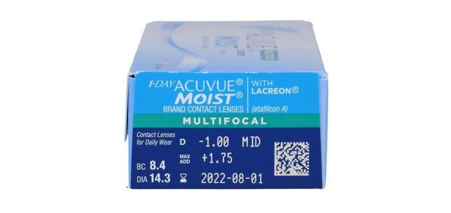 1 Day Acuvue Moist Multifocal - Boîte de 30 - Lentilles Journalière