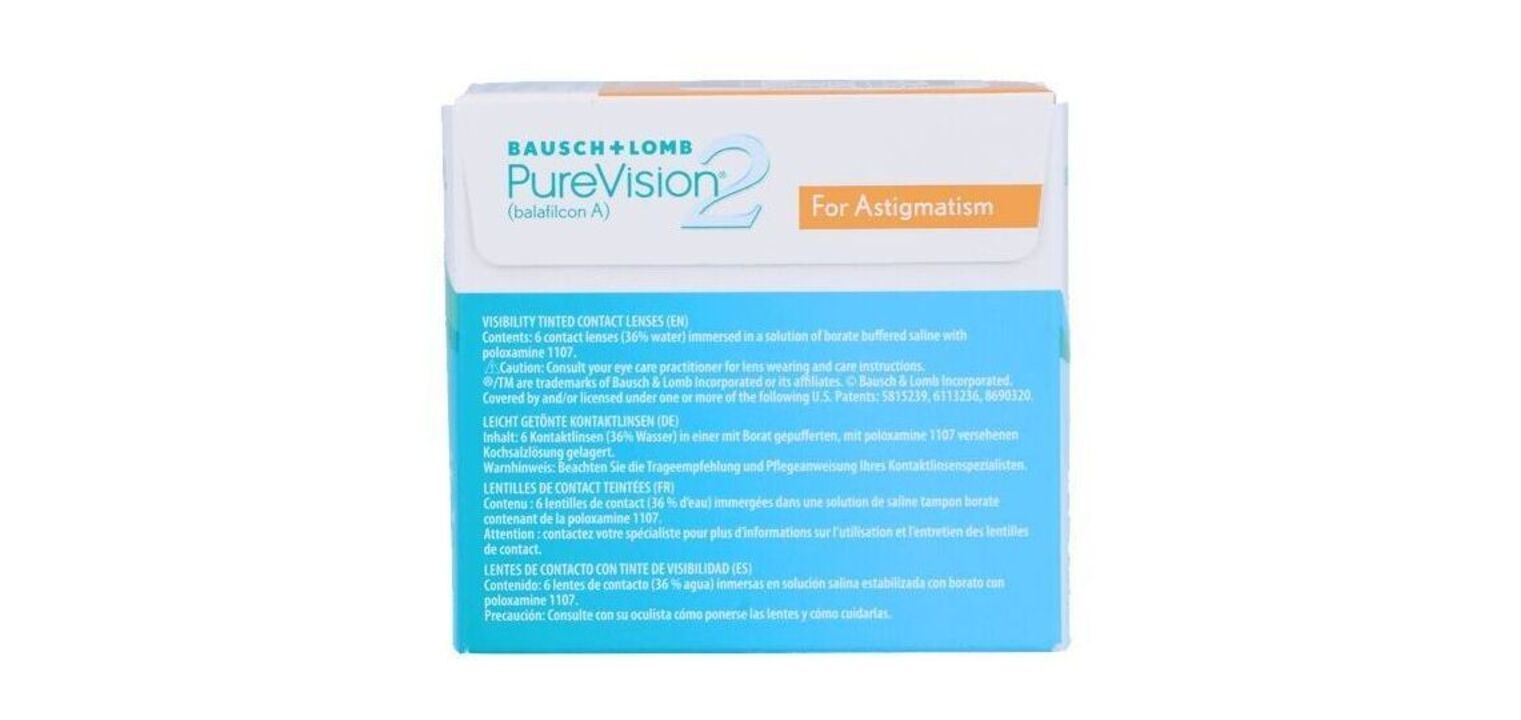 PureVision2 For Astigmatism - 6er Schachtel - Monatslinsen