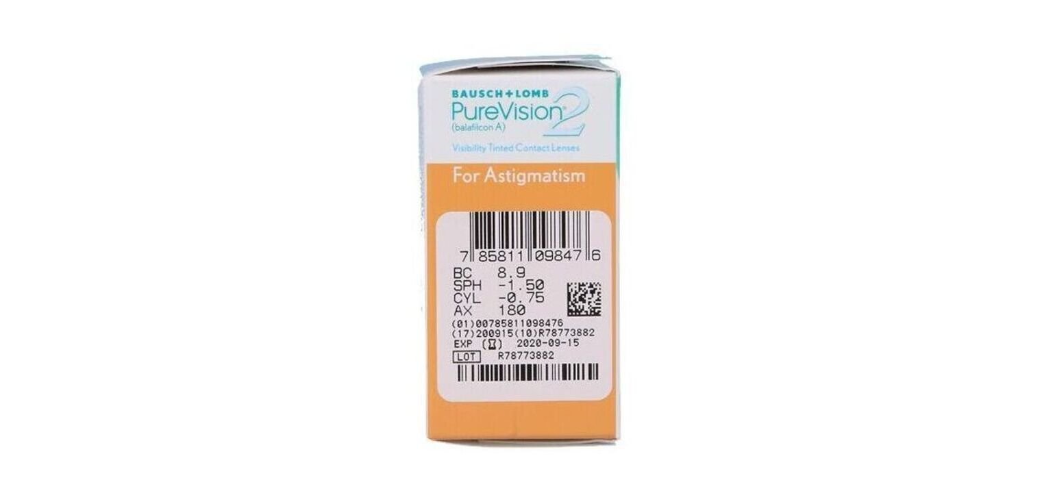PureVision2 For Astigmatism - 6er Schachtel - Monatslinsen