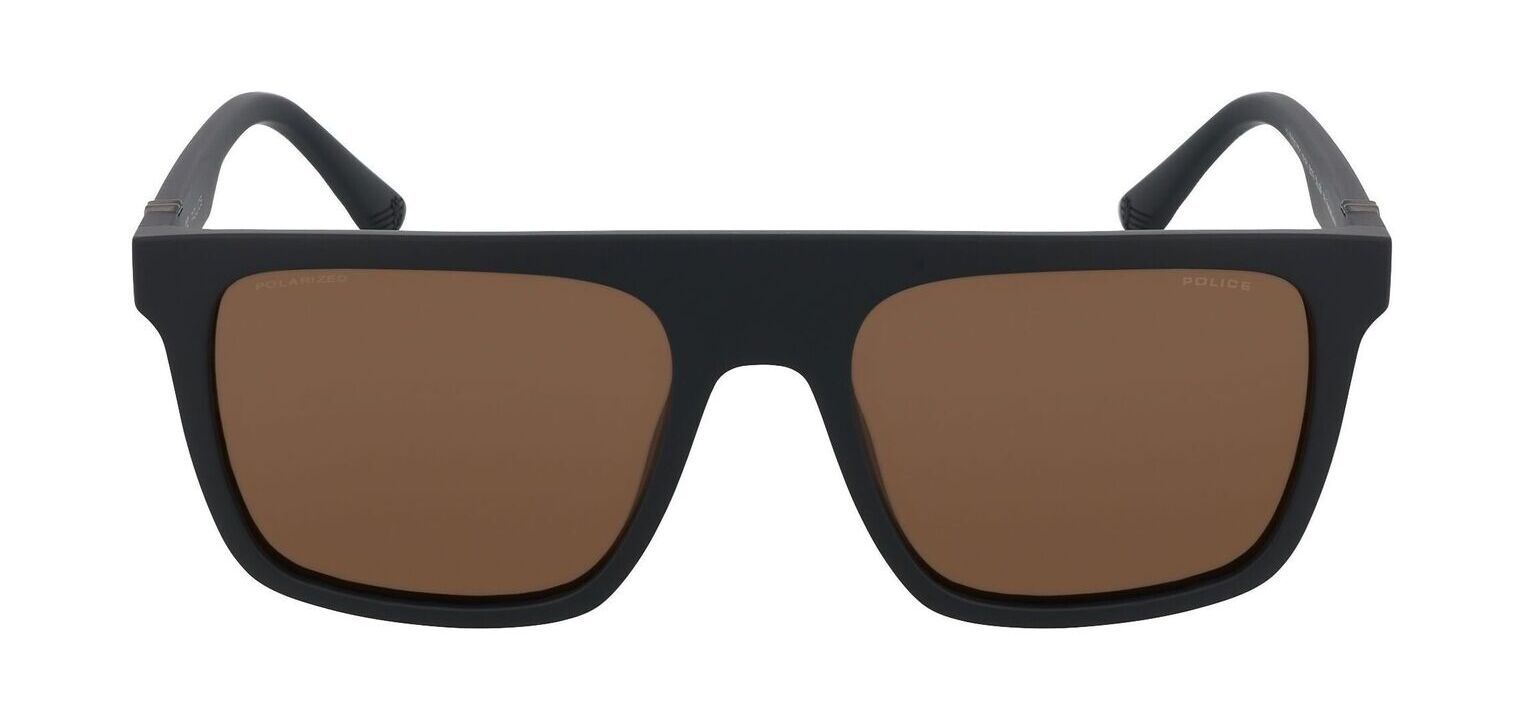Police Rectangle Sunglasses SPLF61 Black for Man