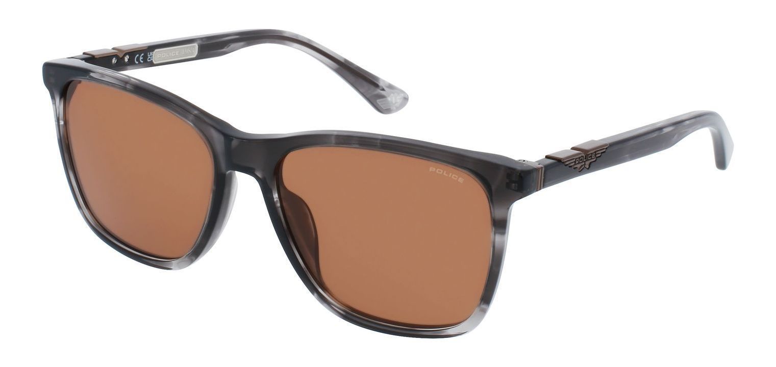 Police Rectangle Sunglasses SPL872N Grey for Man