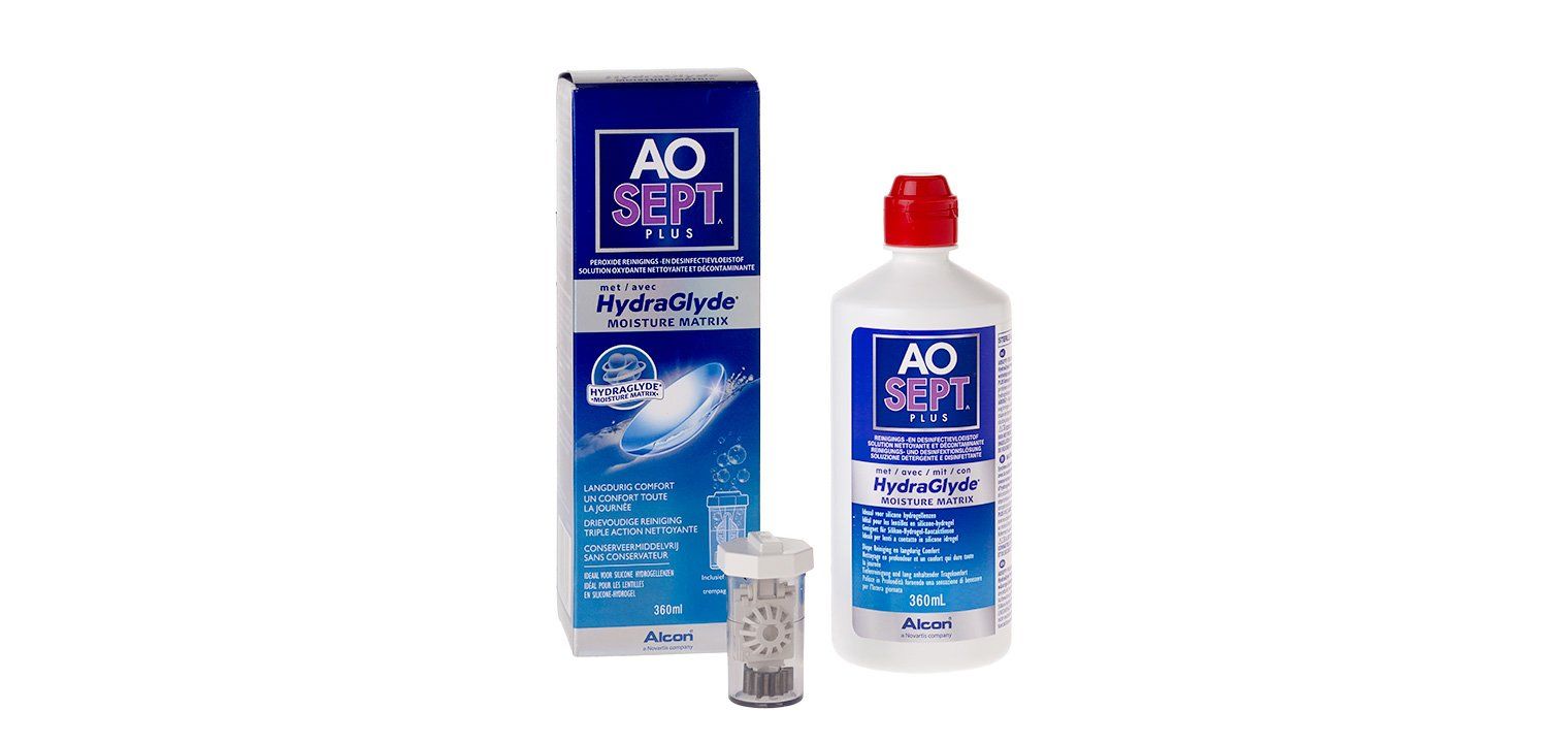 Aosept Plus Hydraglyde 360 ml Pflegemittel Weichlinsen
