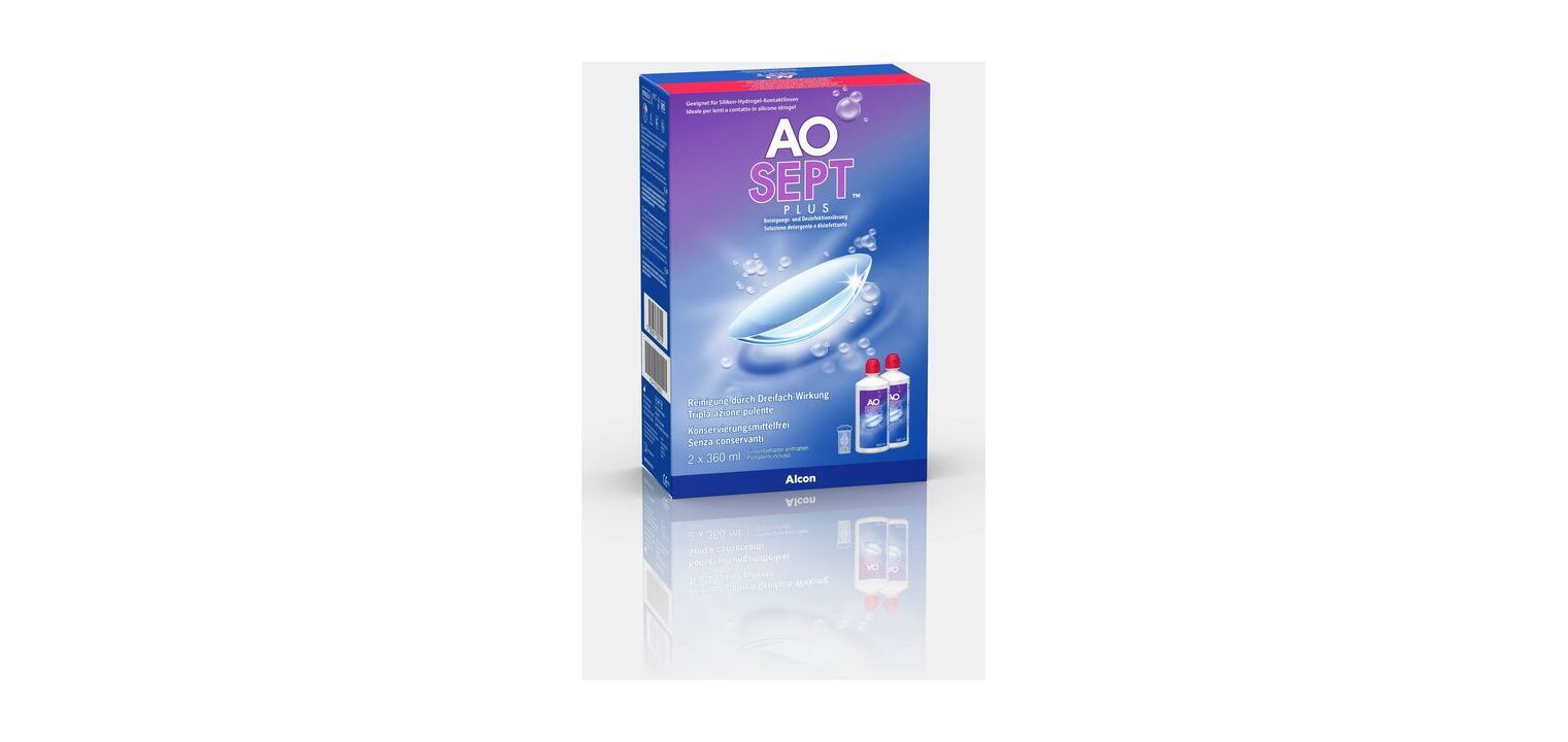 Aosept Plus 2x360 ml Pflegemittel Weichlinsen