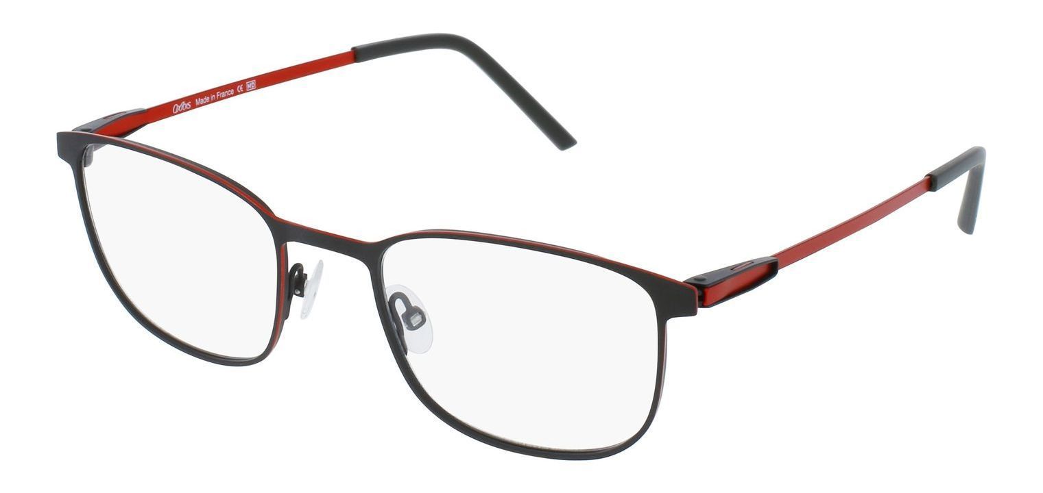 Oxibis Rechteckig Brillen PU1 Rot für Herr