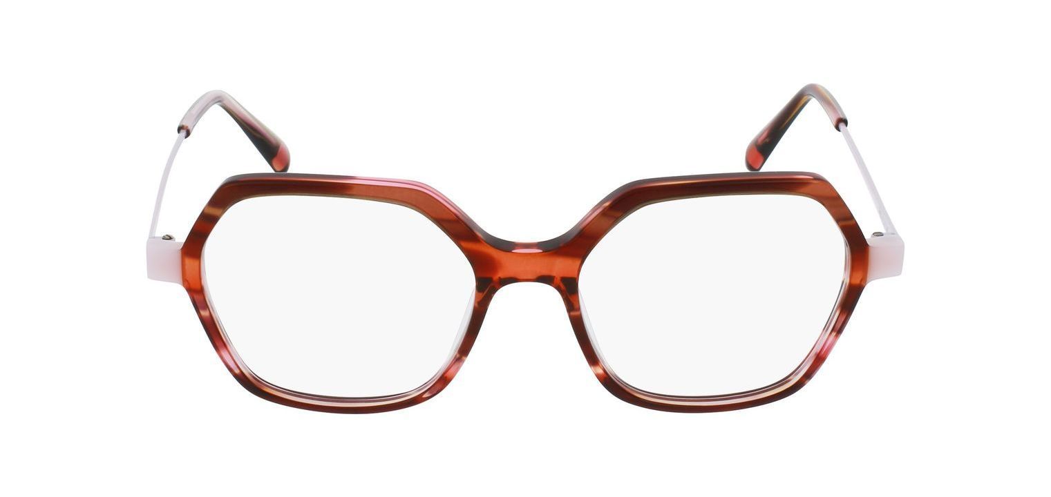 Oxibis Sechseckig Brillen TA4 Braun für Dame