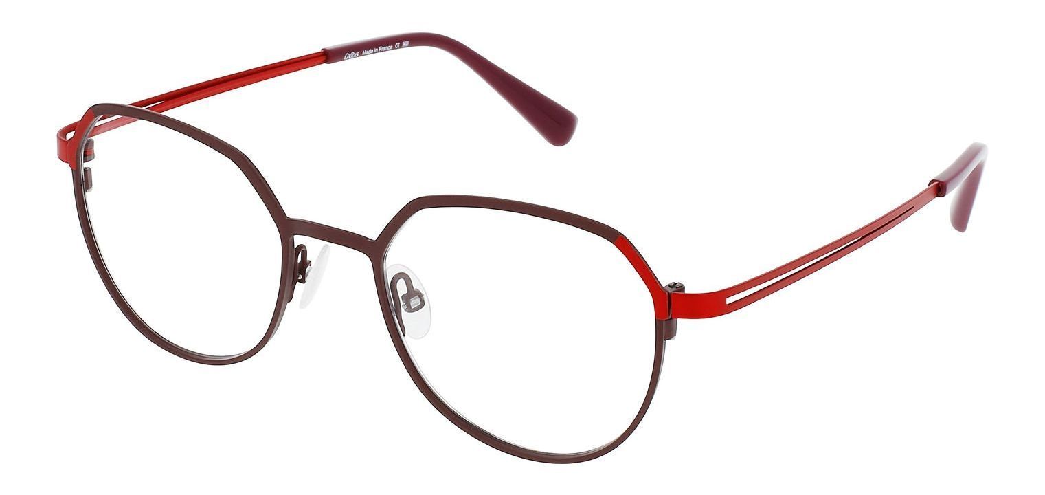 Lunettes de vue Oxibis Hexagonal AV2 Rouge pour Femme