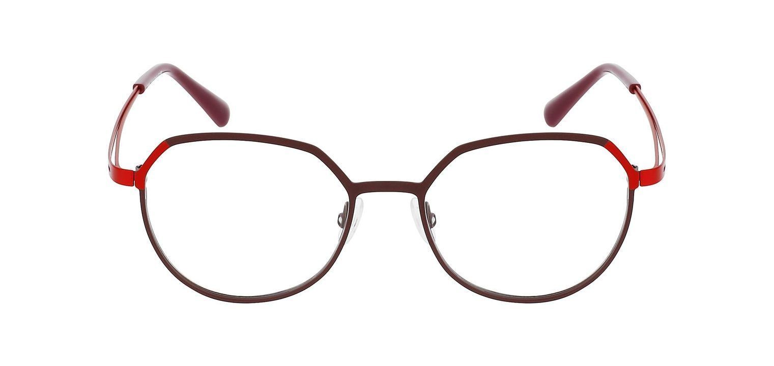 Oxibis Hexagonal Eyeglasses AV2 Red for Woman