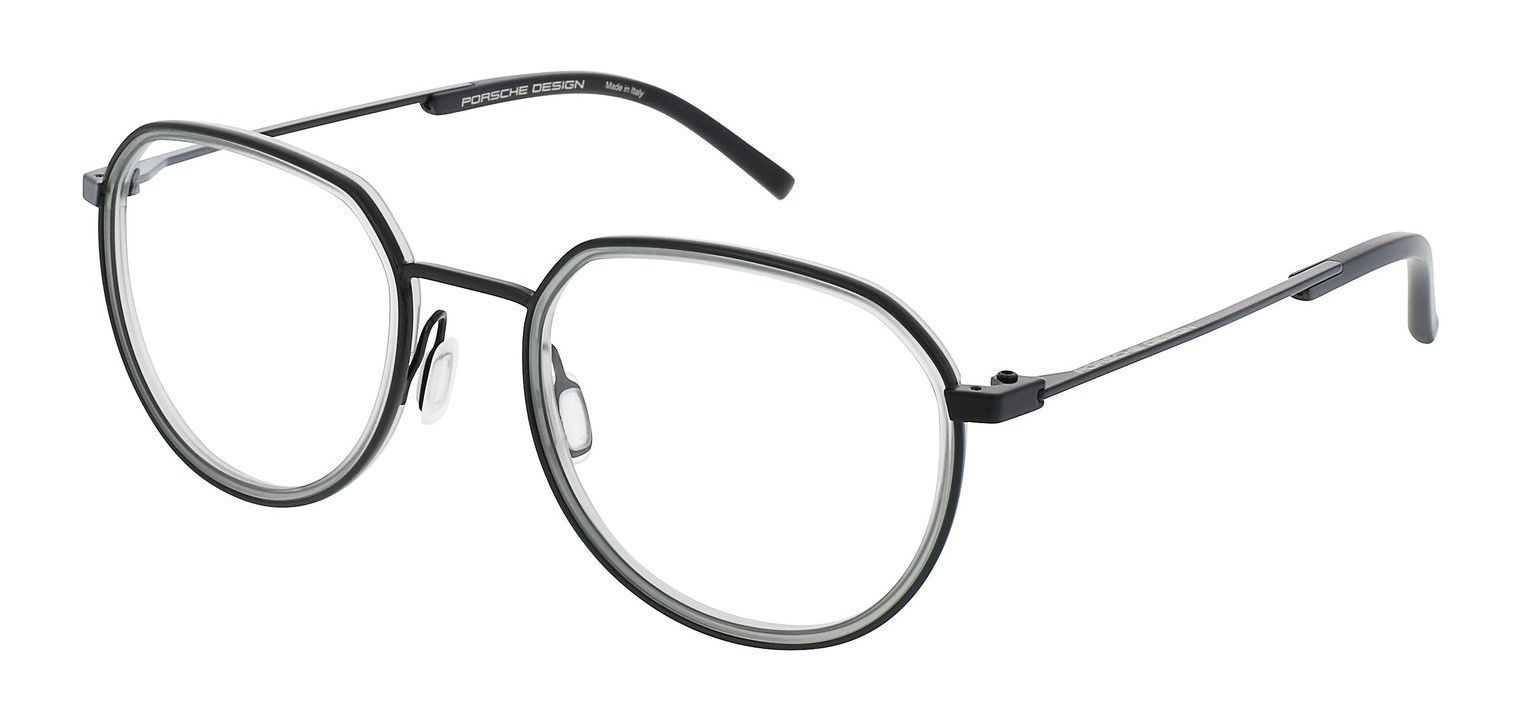 Porsche Design Round Eyeglasses P8740 Black for Man