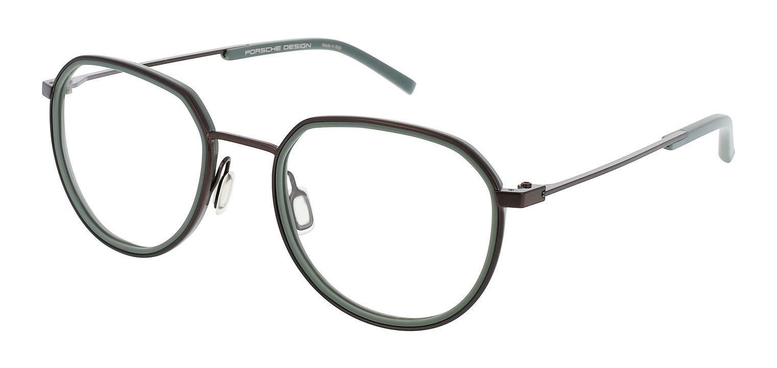 Porsche Design Round Eyeglasses P8740 Marron for Man