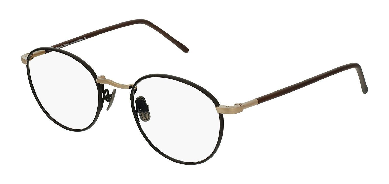 Lunor Rund Brillen M10 01 Braun für Herr