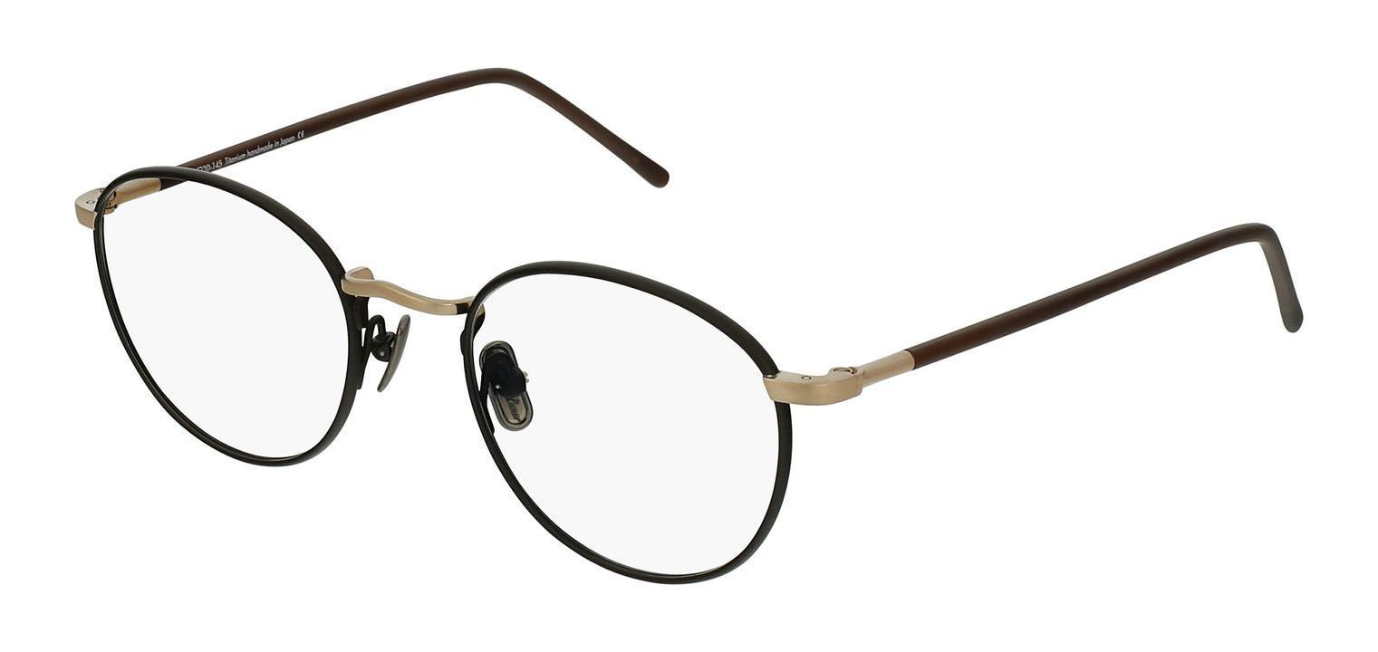 Lunettes de vue Lunor Ronde M10 01 Marron pour Homme Visilab