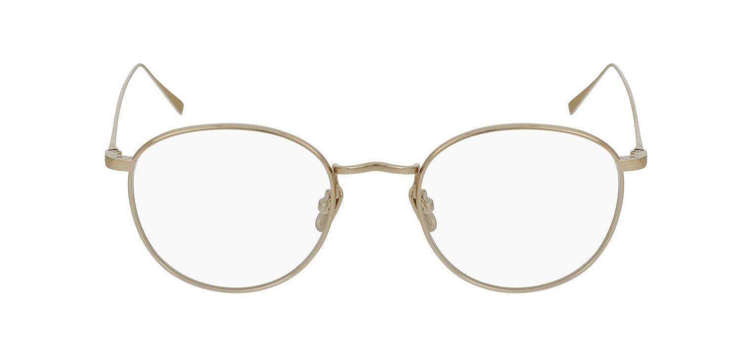 Lunettes de vue Lunor Ronde M9 01 Doré pour Femme