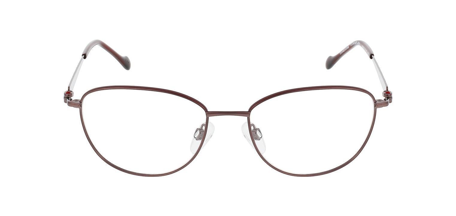 Titanflex Cat Eye Eyeglasses 890090 Marron for Woman