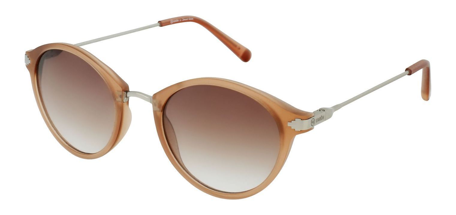 Karun Rund Sonnenbrillen SWFS0081 Beige für Dame