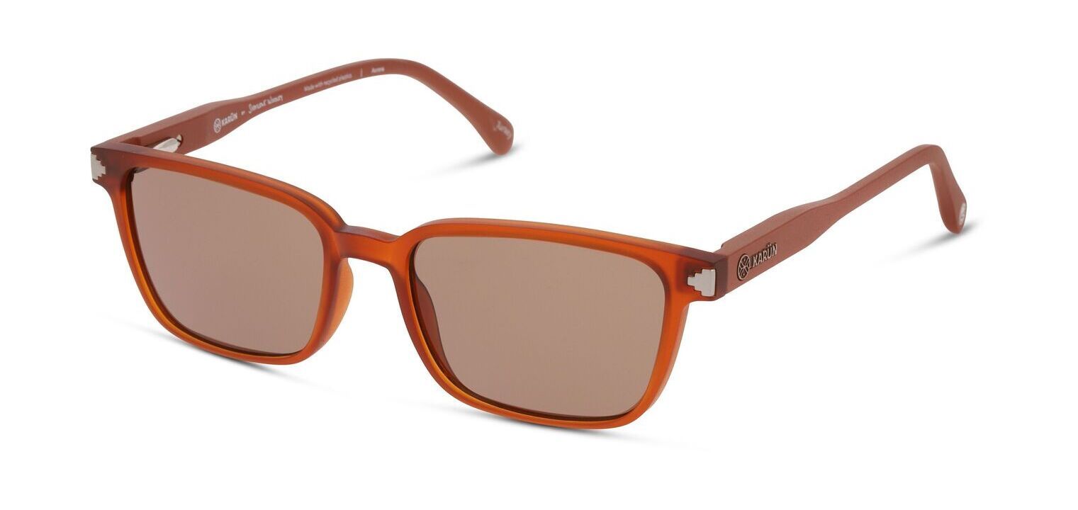 Karun Rechteckig Sonnenbrillen SWFS0141 Braun für Herr-Dame