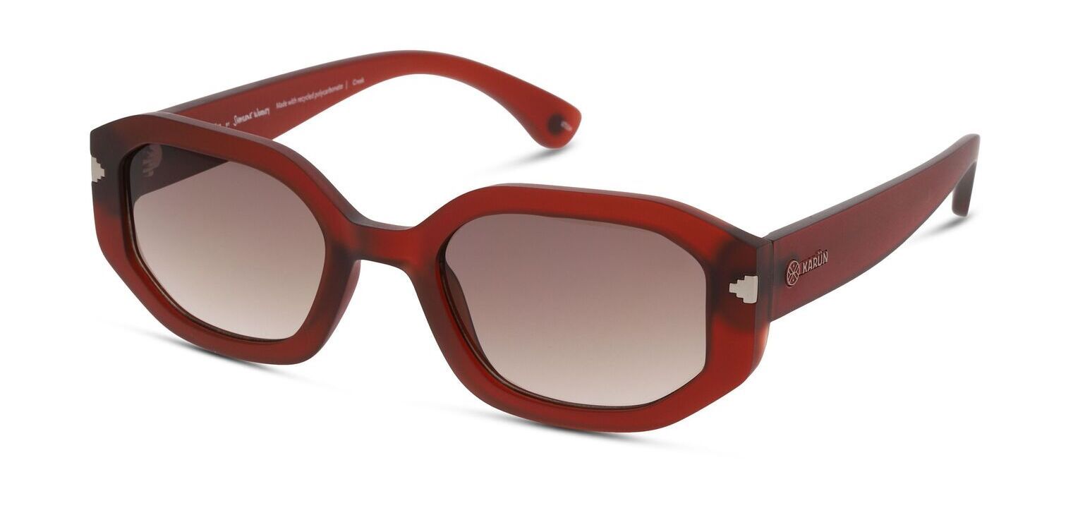 Lunettes de soleil Karun Rectangle SWFS0184 Rouge pour Homme-Femme