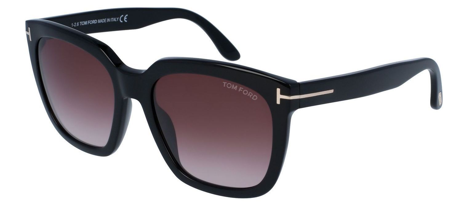 Tom Ford Rectangle Sunglasses FT0502 Black for Woman Visilab