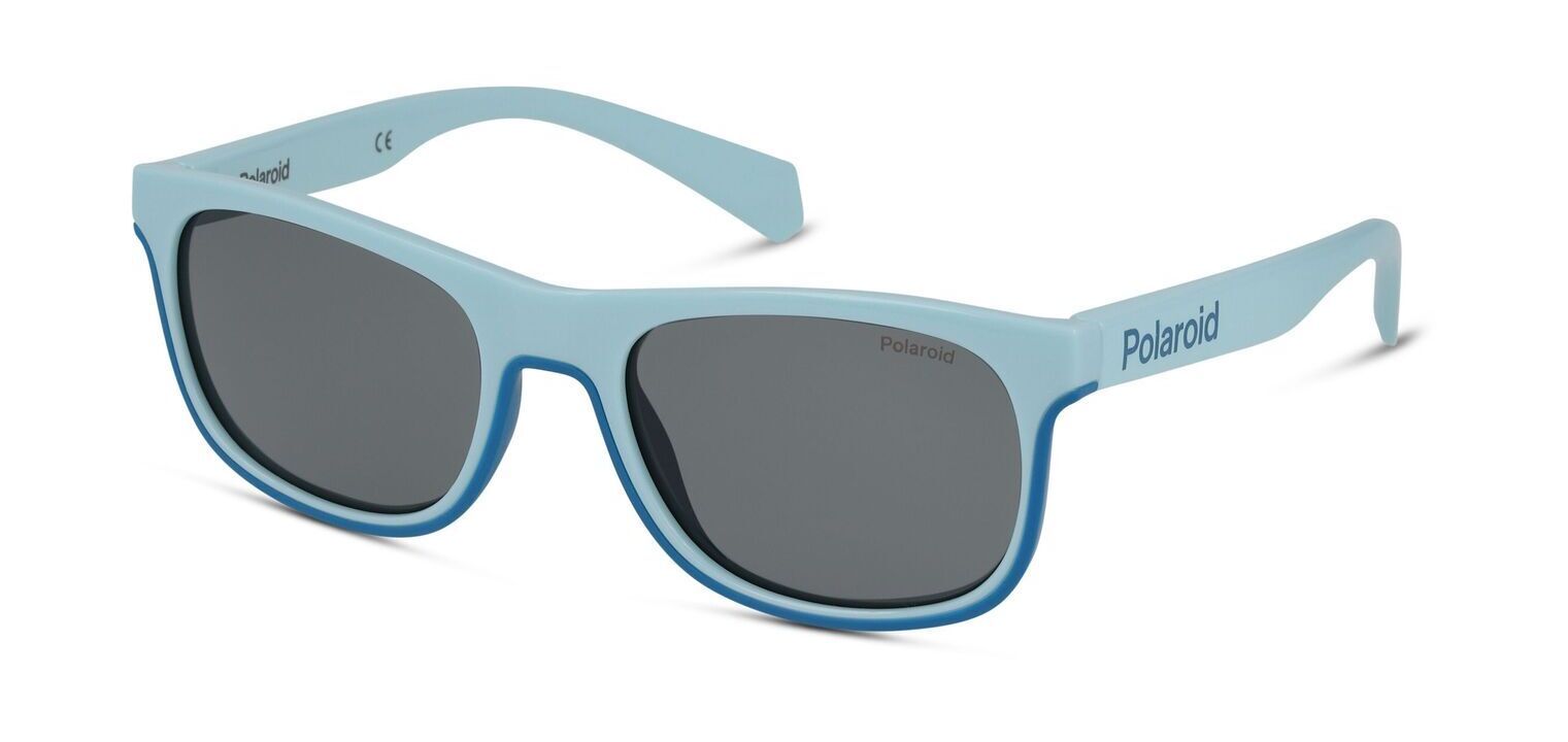 Polaroid Kids Rechteckig Sonnenbrillen PLD 8041/S Hellblau für Kinder