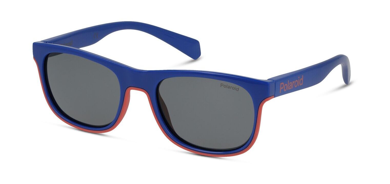 Lunettes de soleil Polaroid Kids Rectangle PLD 8041/S Bleu pour Enfant