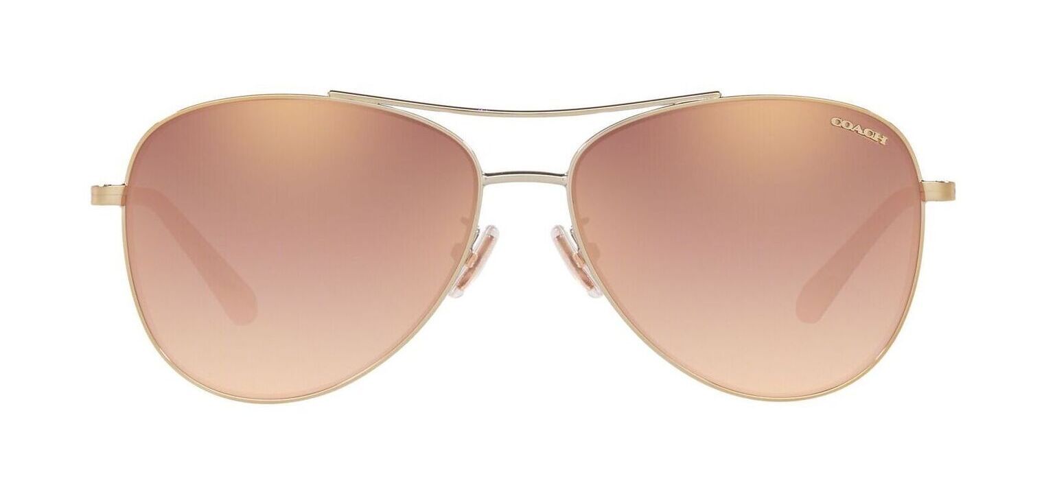 Coach Pilot Sunglasses 0HC7079 Gold for Woman