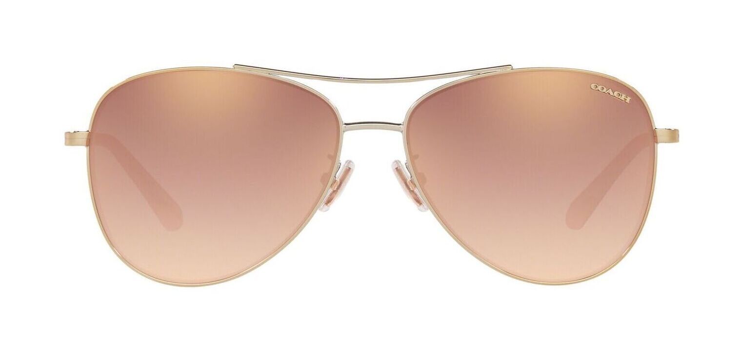 Lunettes de soleil Coach Pilot 0HC7079 Doré pour Femme