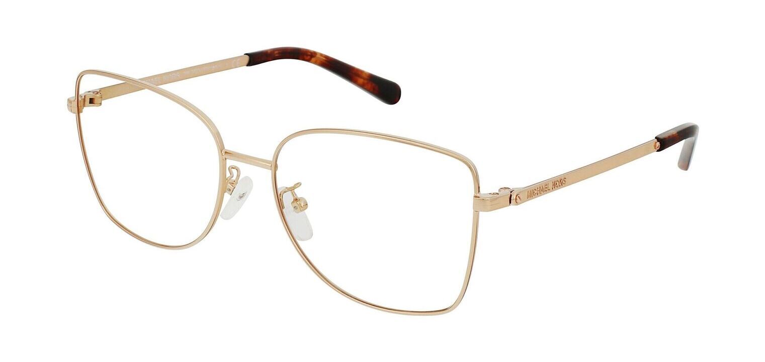 Michael Kors Rechteckig Brillen 0MK3035 Gold für Dame