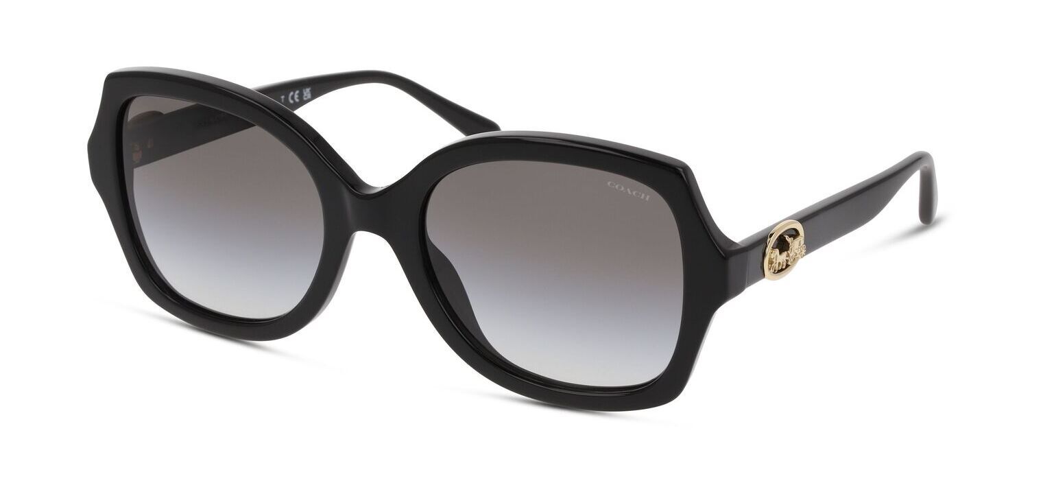 Coach Rectangle Sunglasses 0HC8295 Black for Woman