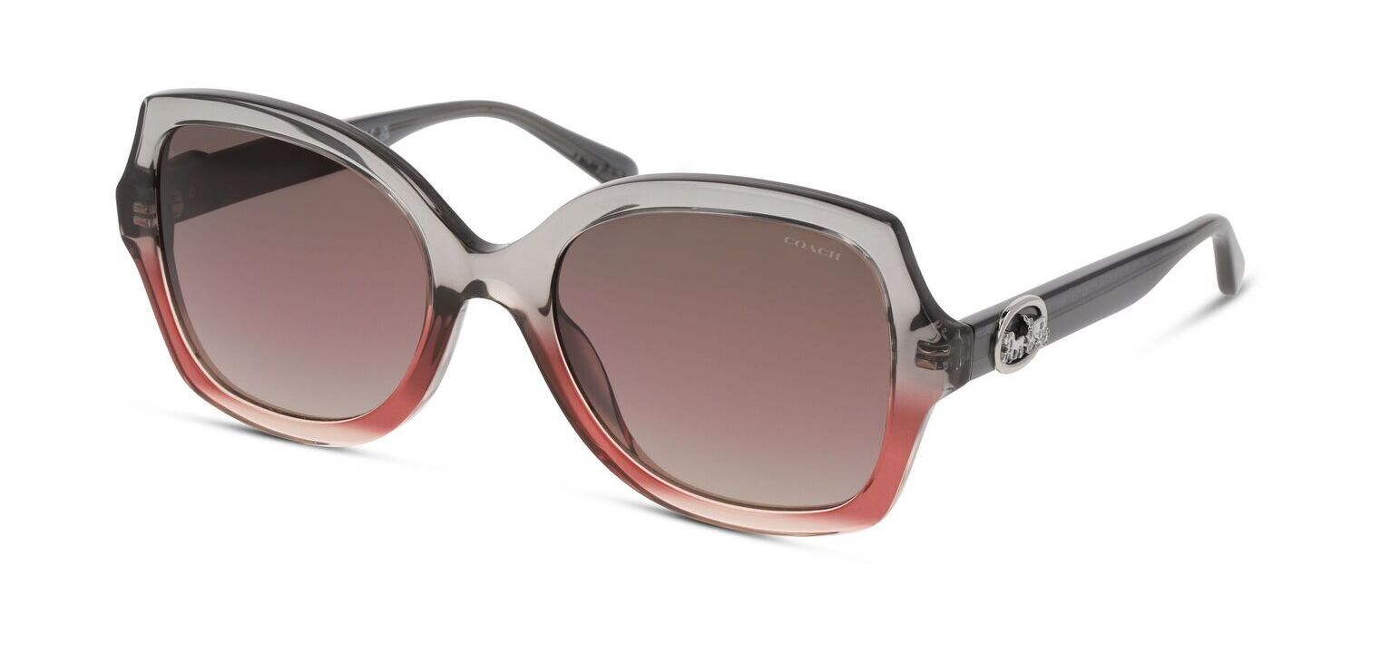 Coach Rechteckig Sonnenbrillen 0HC8295 Grau für Dame
