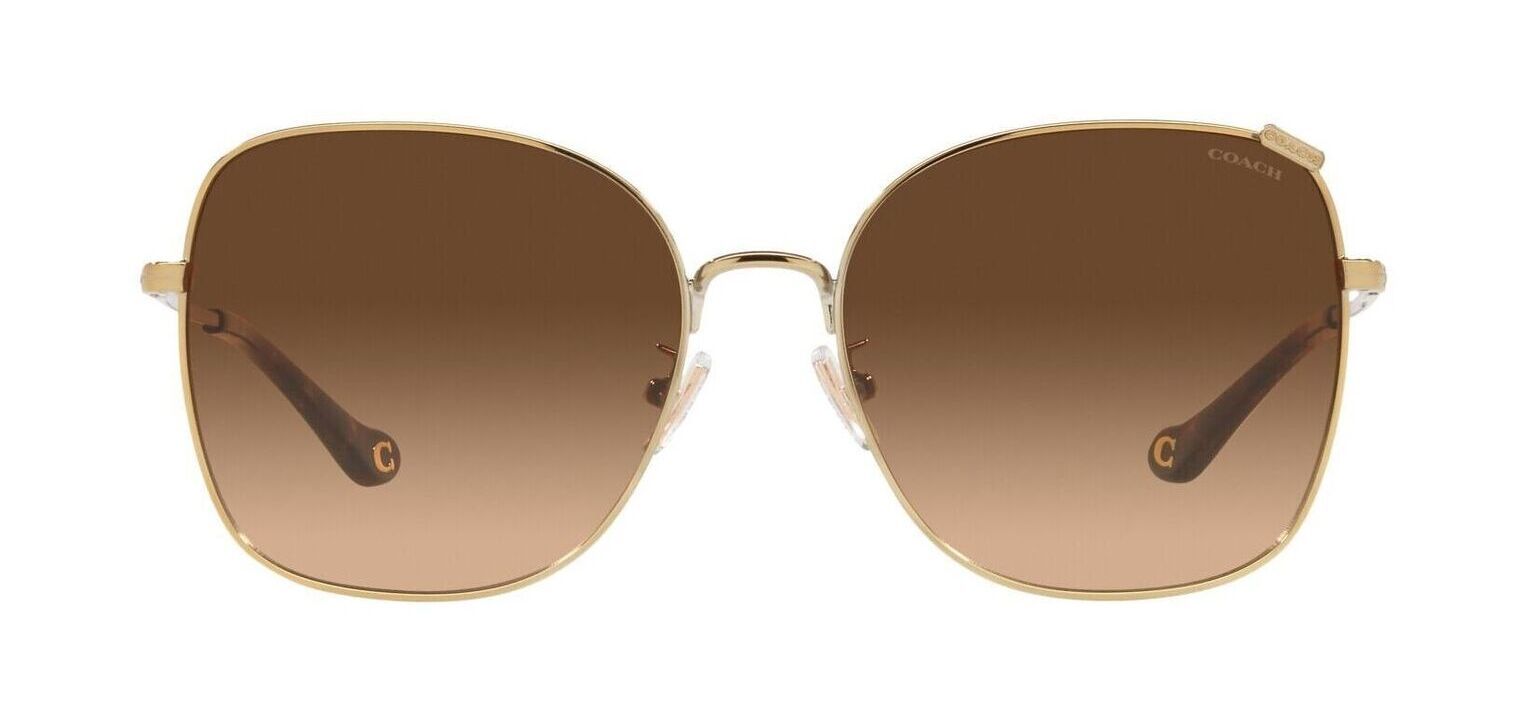 Coach Rectangle Sunglasses 0HC7133 Gold for Woman