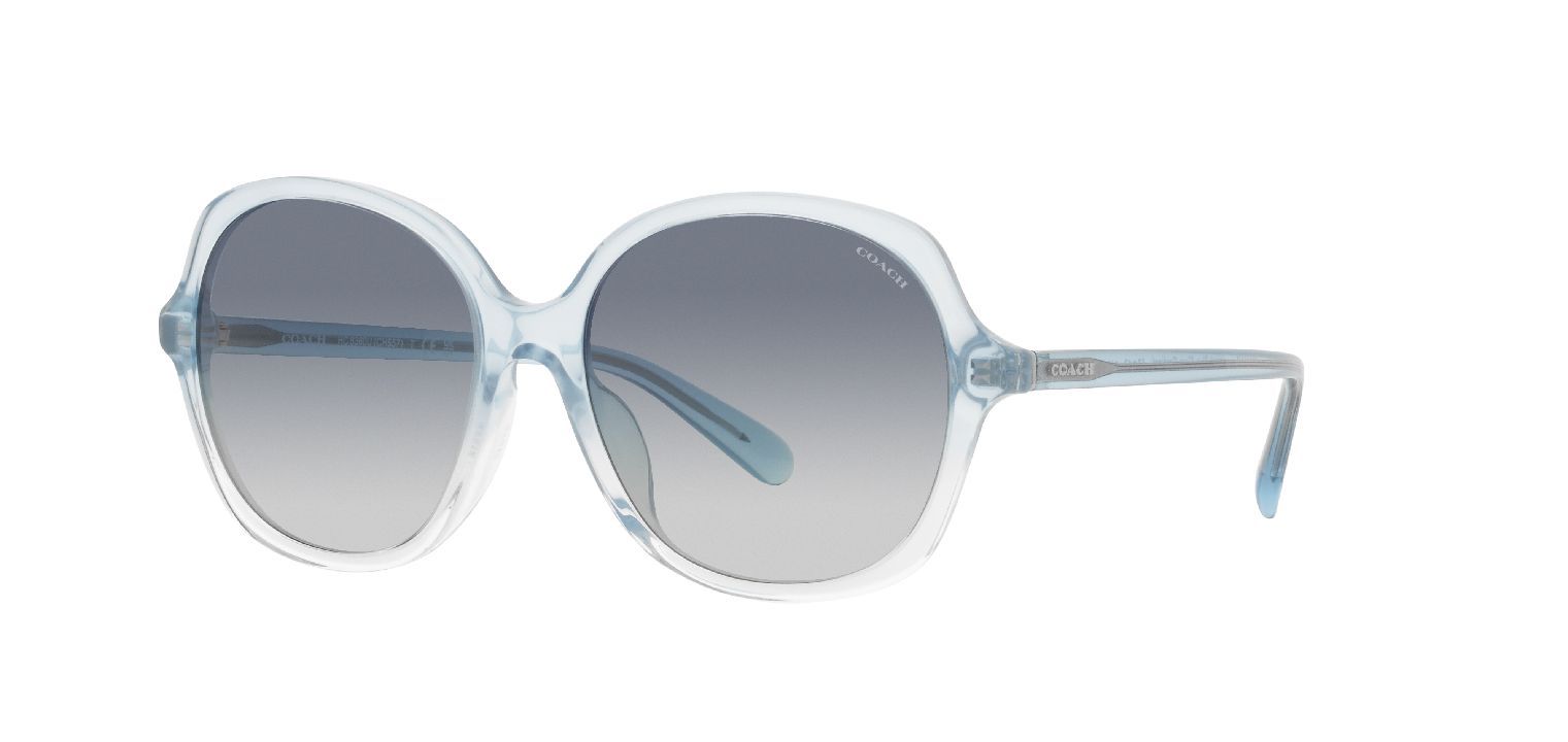 Lunettes de soleil Coach Ronde 0HC8360U Bleu pour Femme