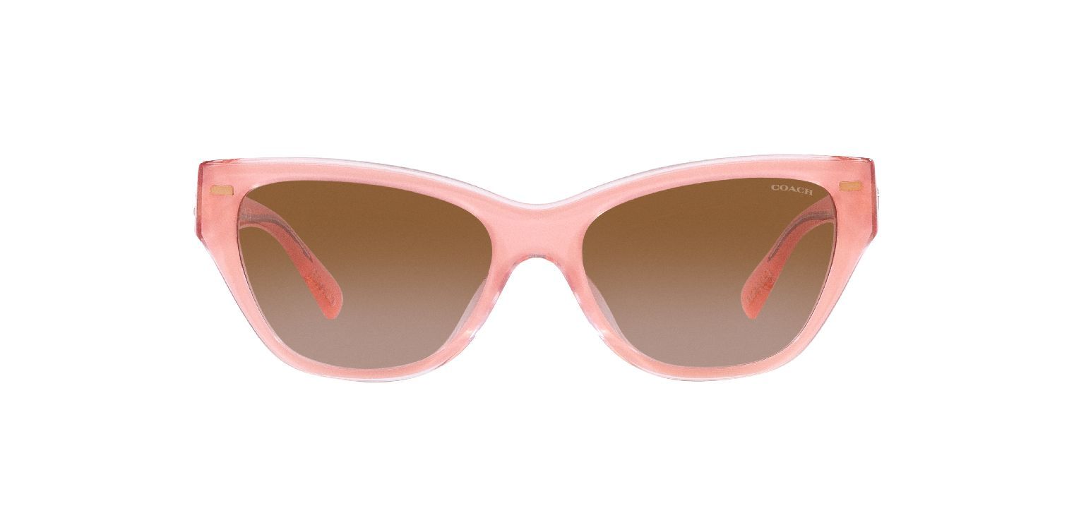 Coach Schmetterling Sonnenbrillen 0HC8370U Rosa für Dame