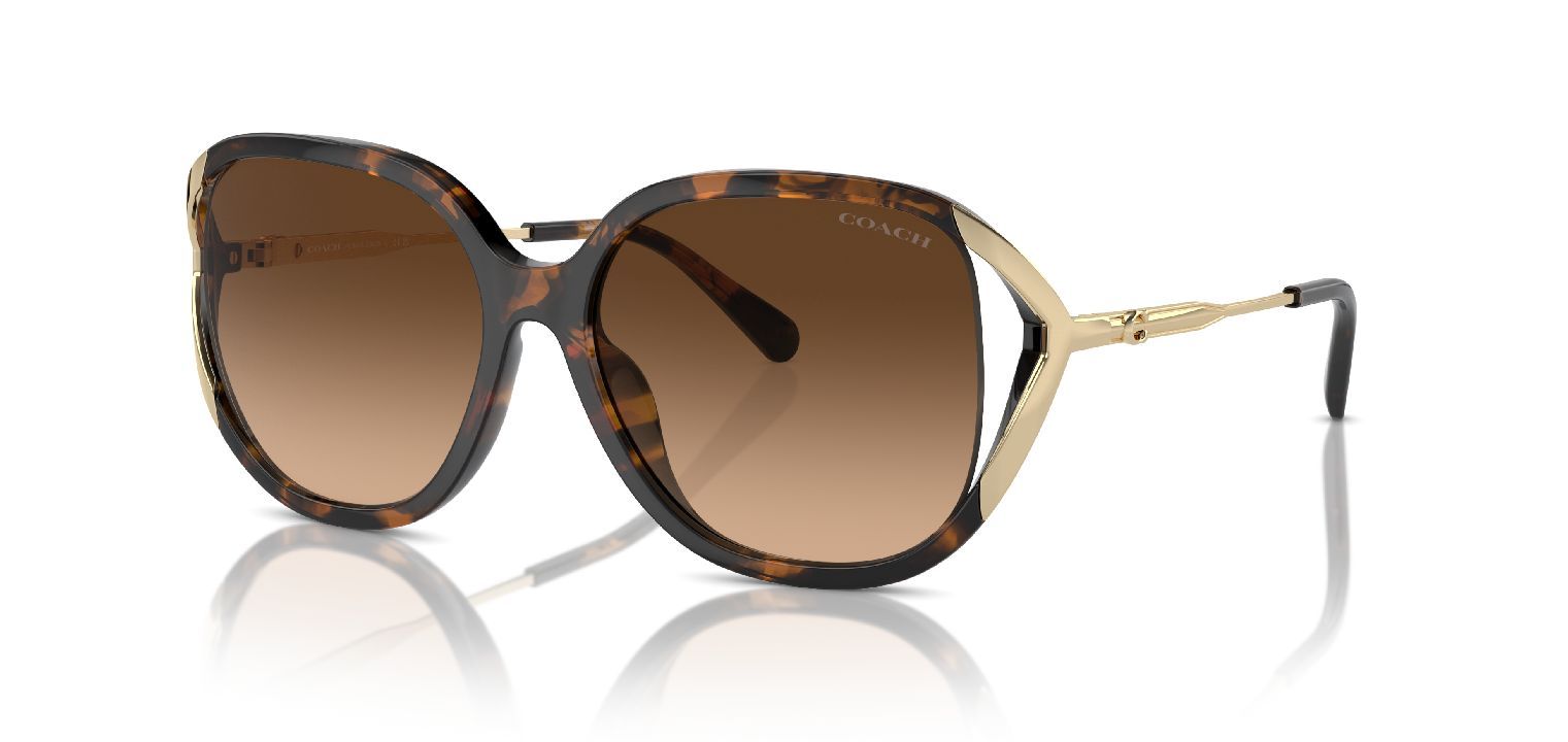 Coach Round Sunglasses 0HC8396U Tortoise shell for Woman