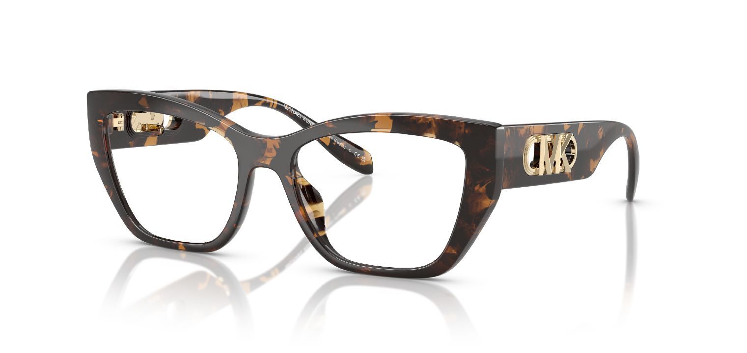 Lunettes de vue Michael Kors Rectangle 0MK4149U Havana pour Femme