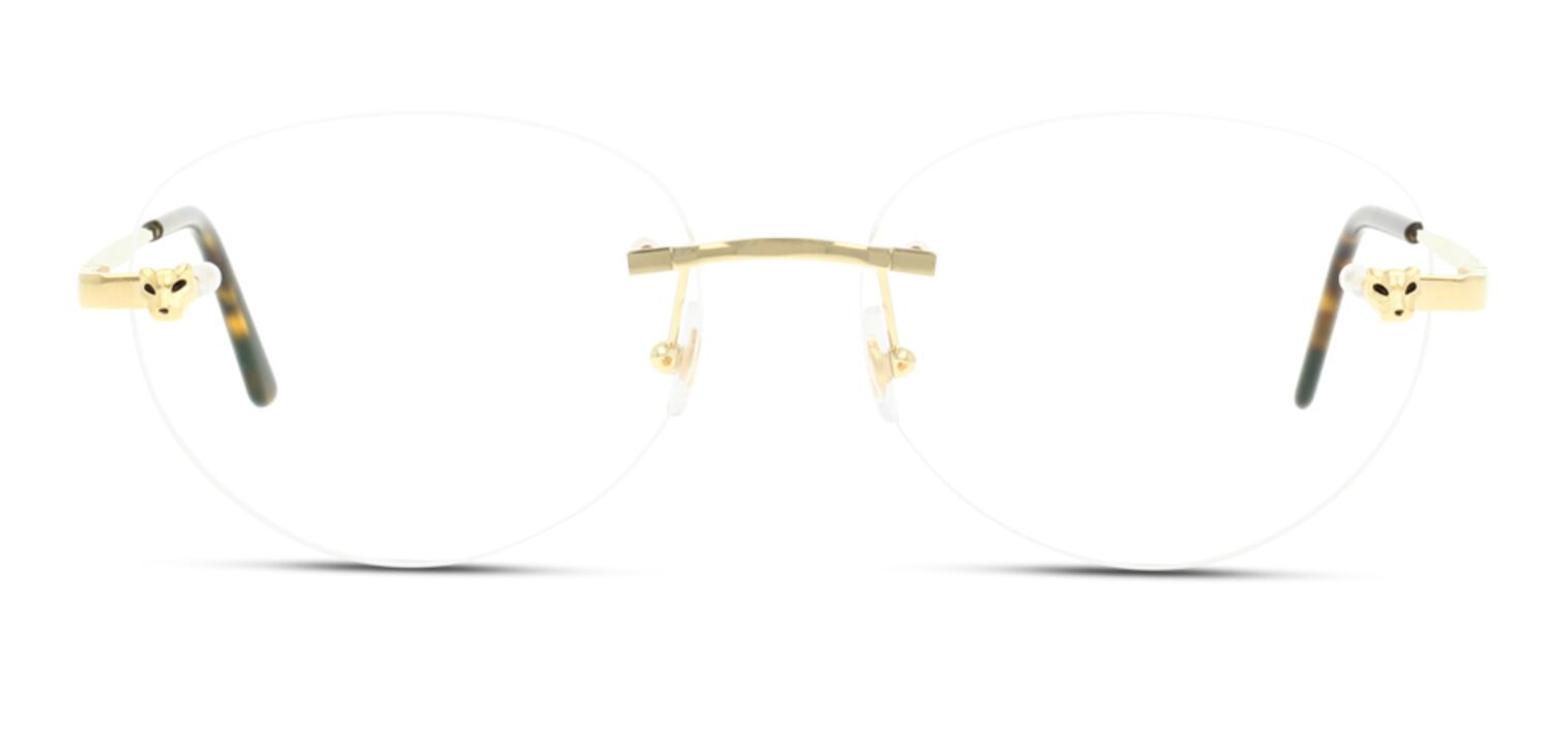 Lunettes de vue Cartier Ovale CT0028O Doré pour Femme