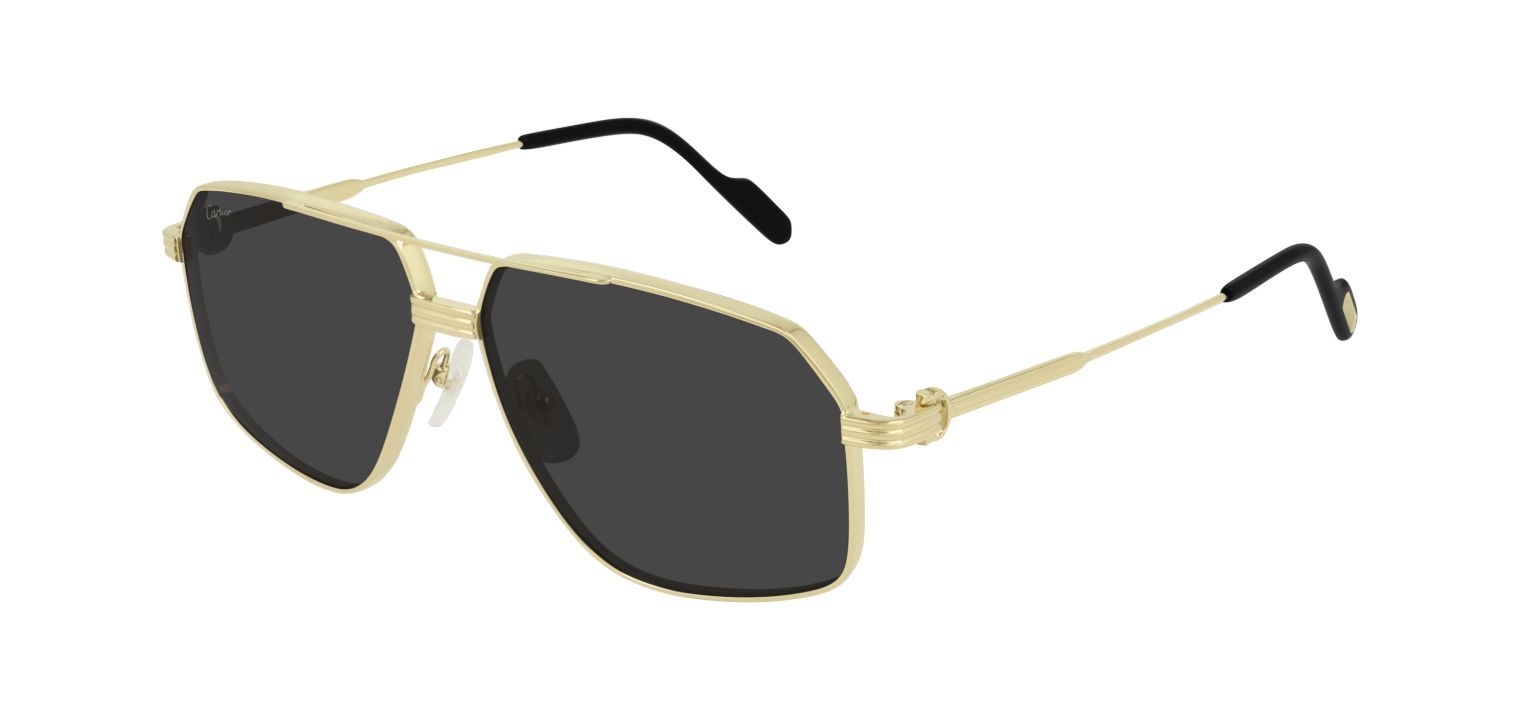 Cartier Rechteckig Sonnenbrillen CT0270S Gold für Herr