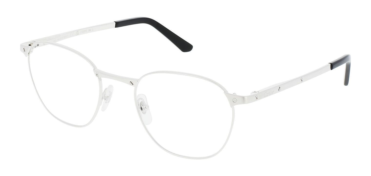 Lunettes de vue Cartier Rectangle CT0337O Argenté pour Homme