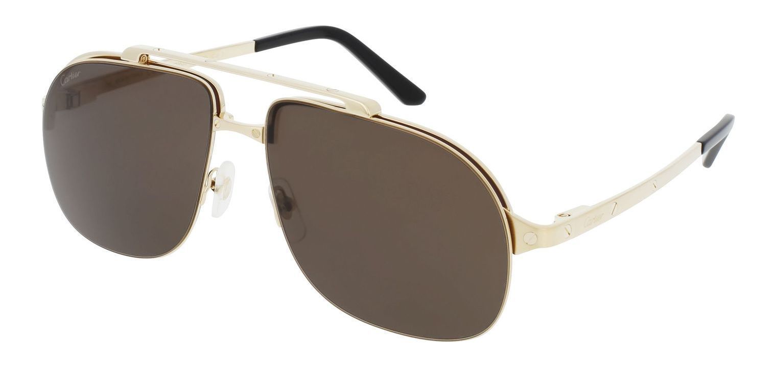 Lunettes de soleil Cartier Pilot CT0353S Doré pour Homme