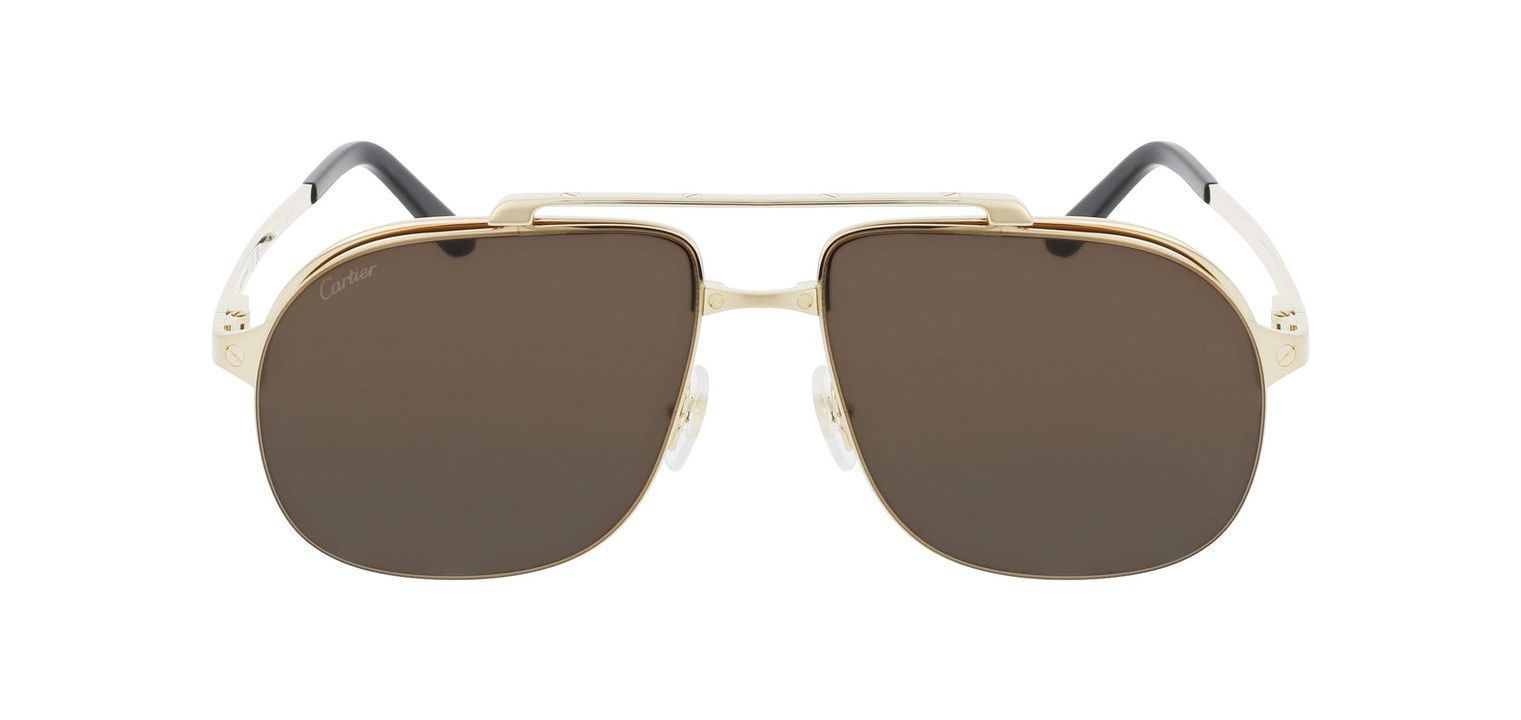 Lunettes de soleil Cartier Pilot CT0353S Doré pour Homme