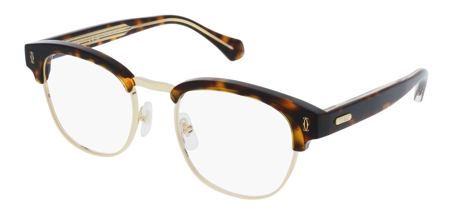 Cartier Rechteckig Brillen CT0378O Havana für Herr
