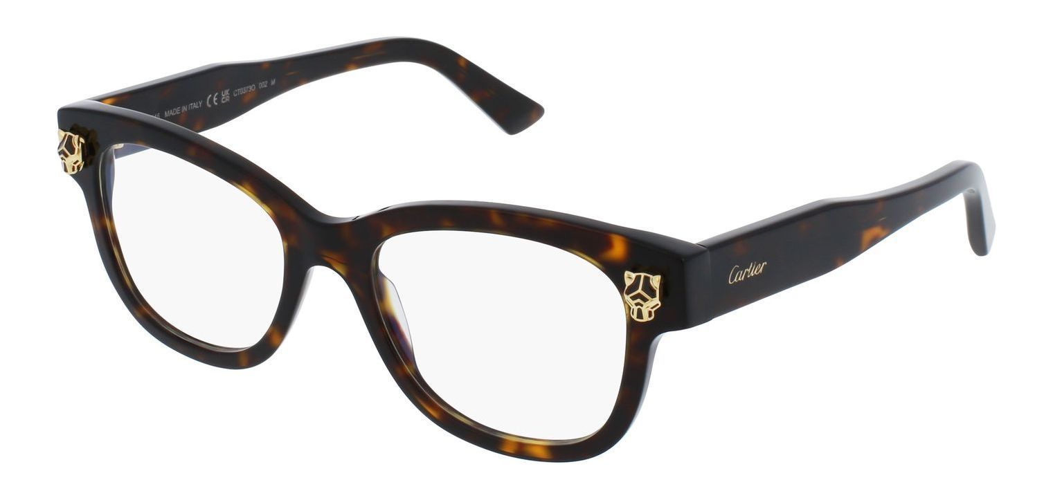 Cartier Rechteckig Brillen CT0373O Havana für Dame