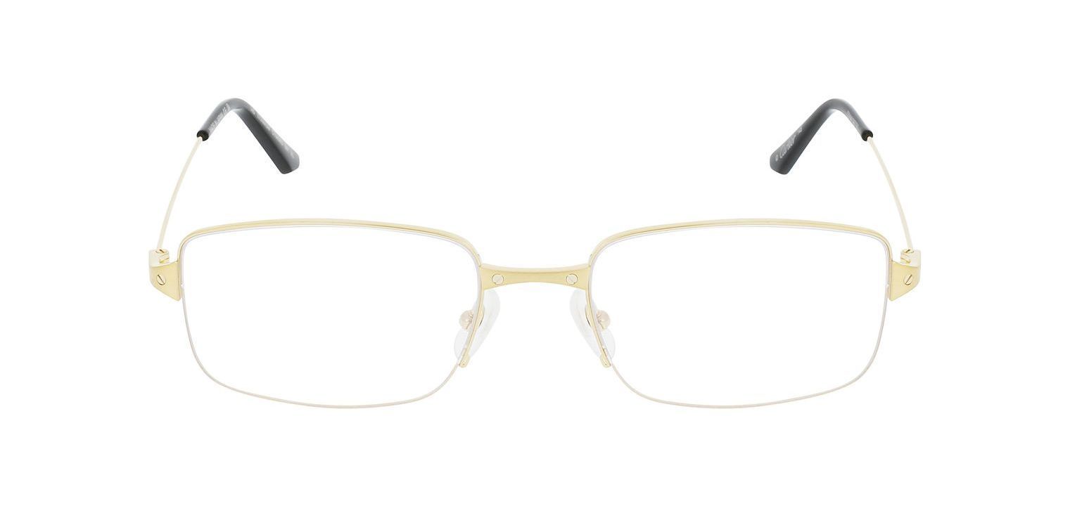 Cartier Rectangle Eyeglasses CT0406O Gold for Man