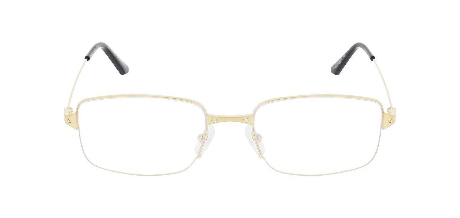 Lunettes de vue Cartier Rectangle CT0406O Doré pour Homme