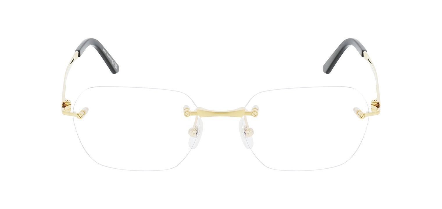 Cartier Rectangle Eyeglasses CT0407O Silver for Man